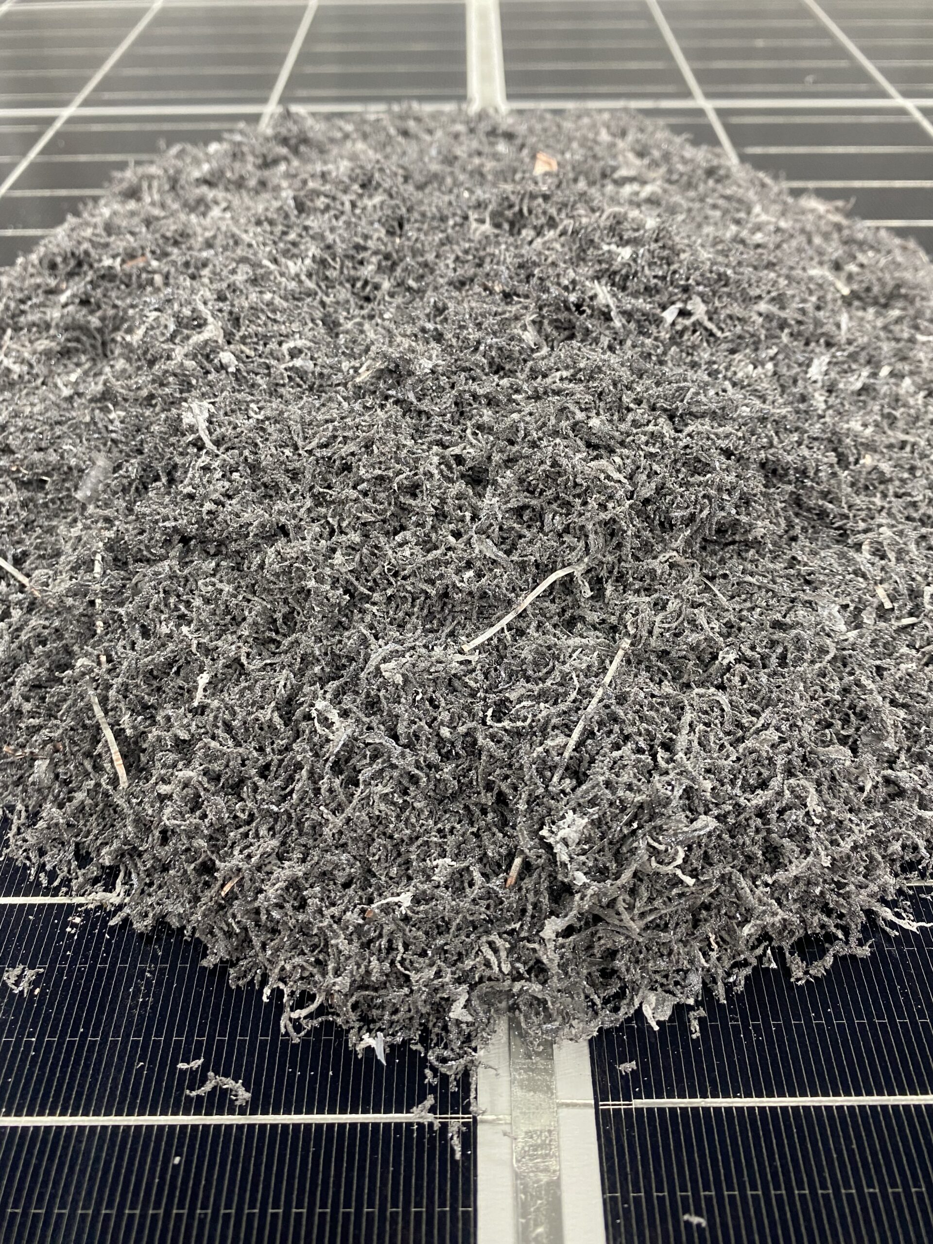 Recovered silicon from solar module recycled by Sunset Renewable Asset Management Inc.